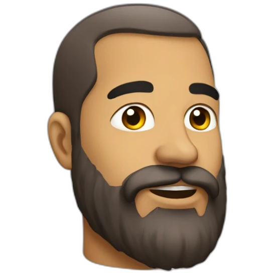 Homme très longue barbe emoji