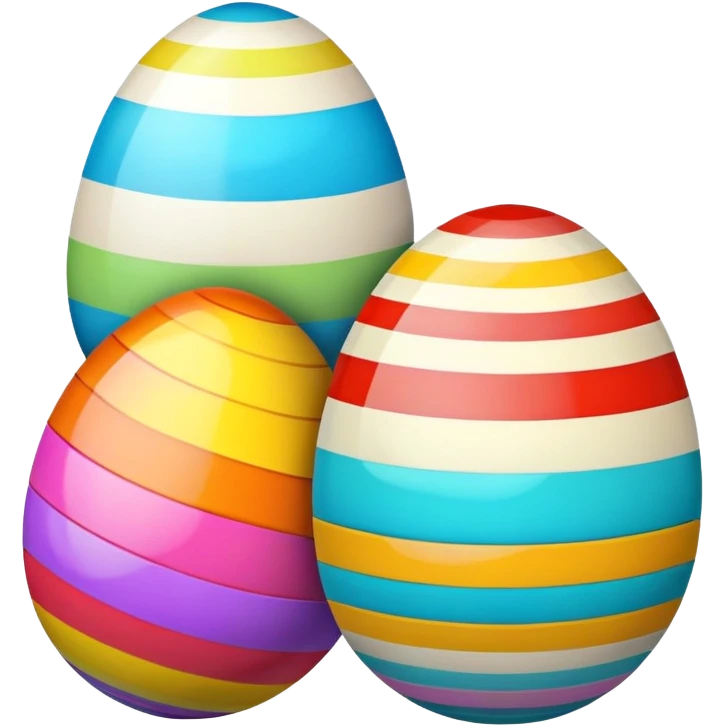 Striped Easter Egg emoji