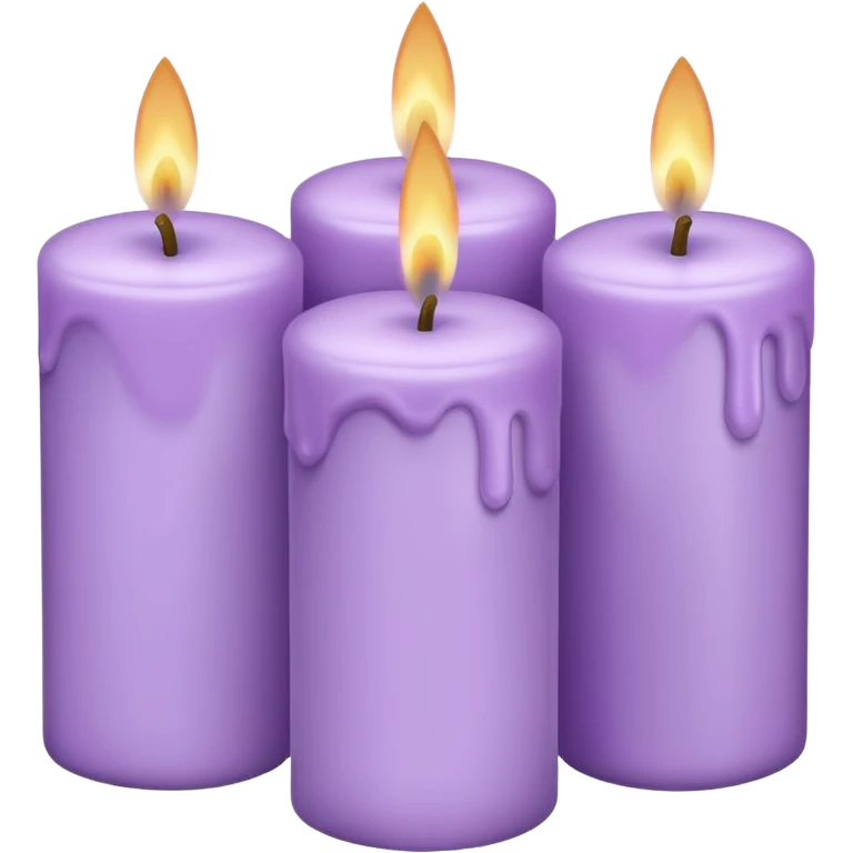 Pastel light Violet purple candles   emoji