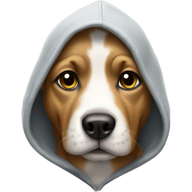 Dog wearing a hoodie emoji