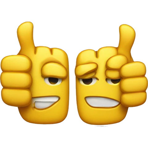 emoji with both thumbs up and thumbs down emoji
