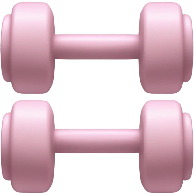 pale pink dumbells  emoji