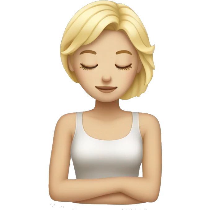 Blonde girl sleeping  emoji