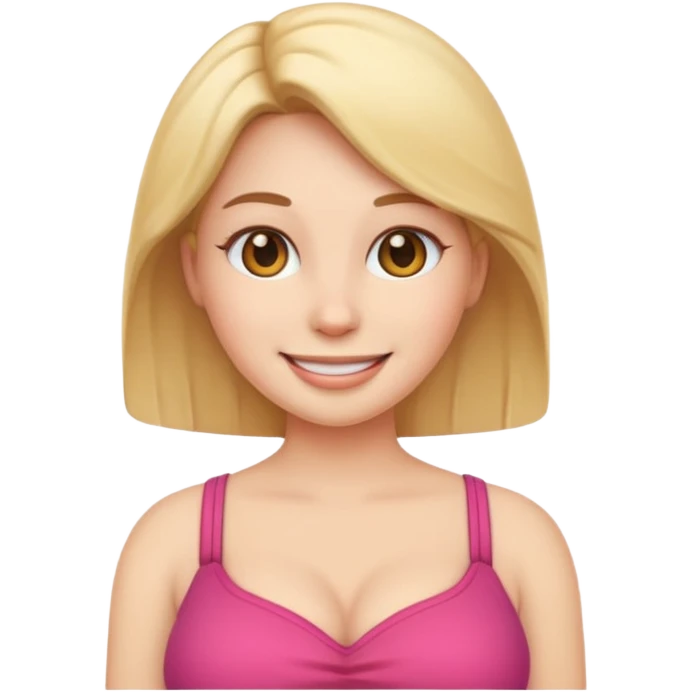 make a female emoji with big boobs emoji