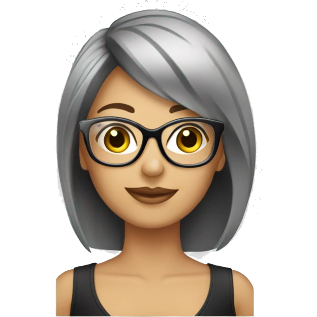Cosmetologist + glasses emoji