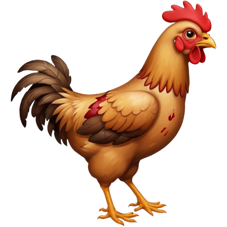 Chicken running around with head cut iff emoji