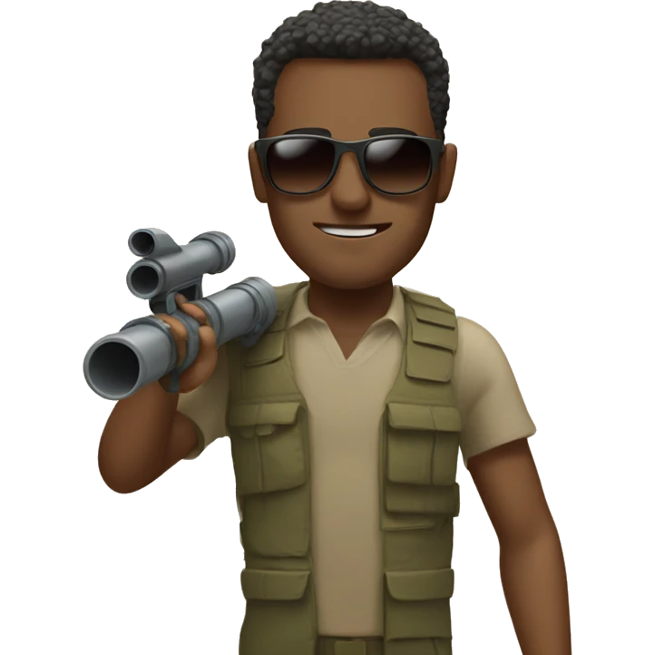 man with bazooka and sunglasses emoji