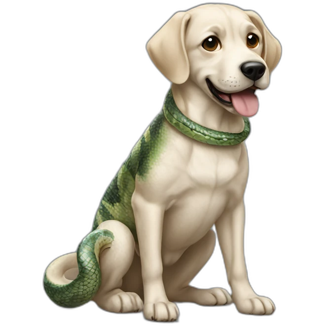 dog with snake skin emoji