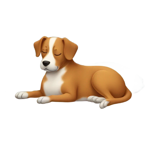 Dog sleeping on bed emoji