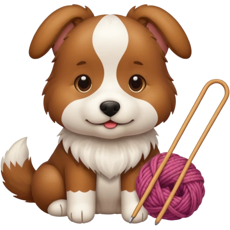 dog knitting  emoji