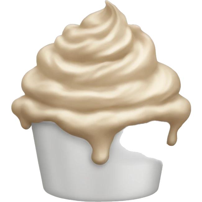 Brown whipped cream emoji