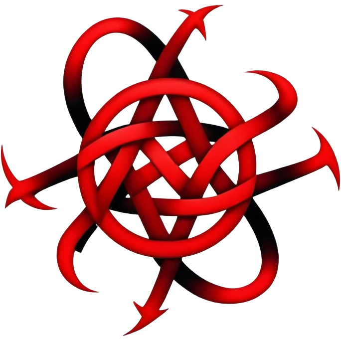 red and black chaos dark symbol emoji