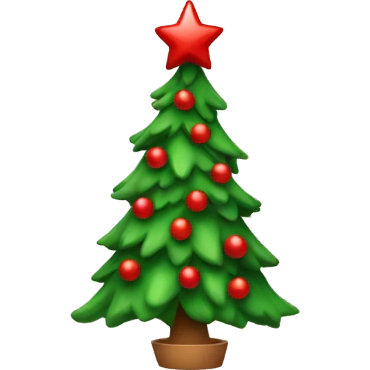 Christmas tree with a red theme  emoji