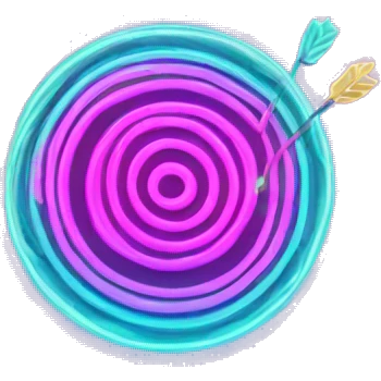 bullseye glowing neon emoji
