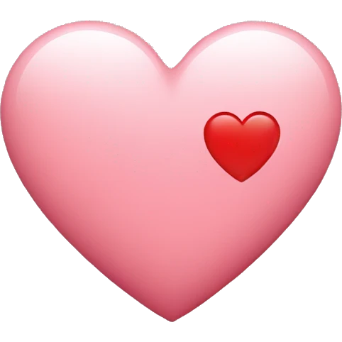Light pink and red heart  emoji