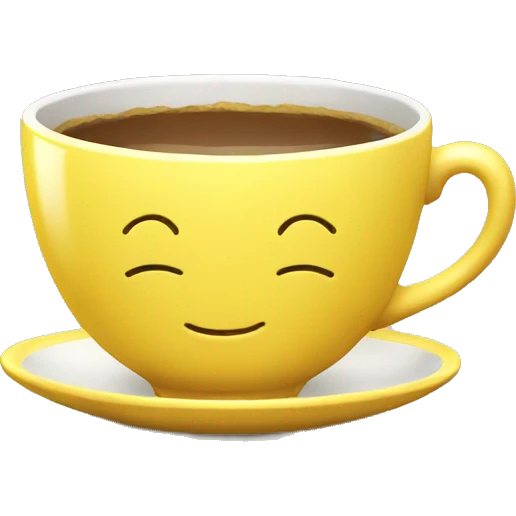 Yellow teacup emoji