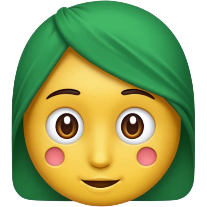 Yeşil kurdele koyu  emoji