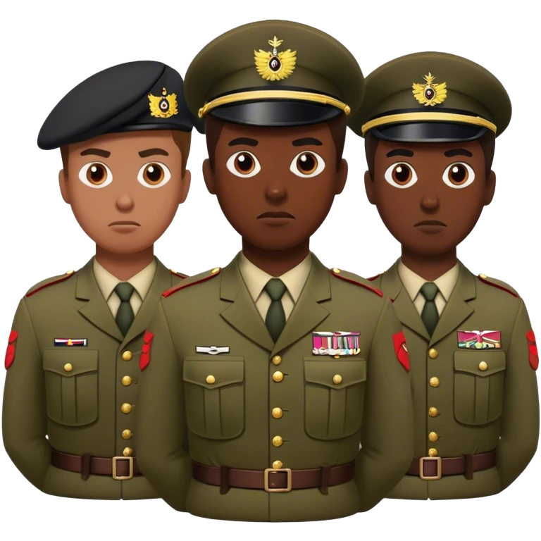 British army is serious and photorealistic emoji