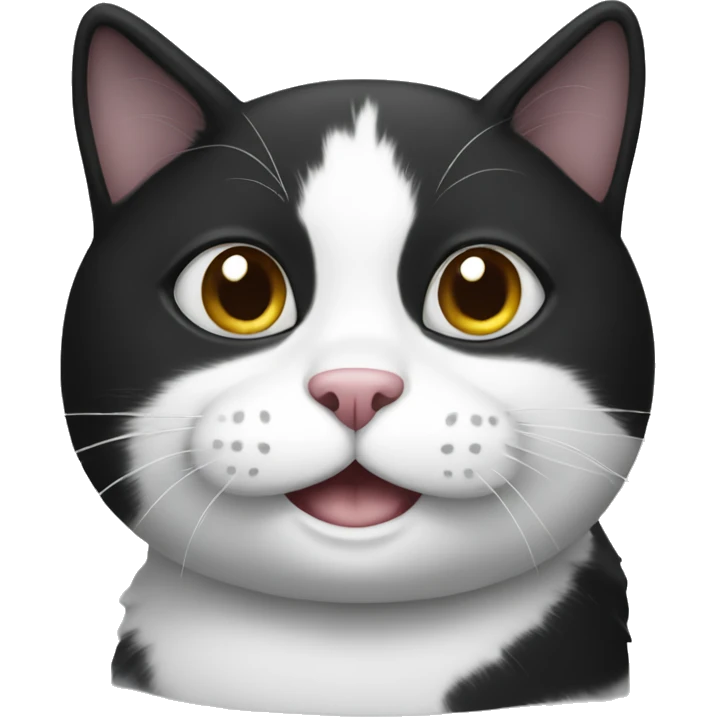 black and white cat emoji