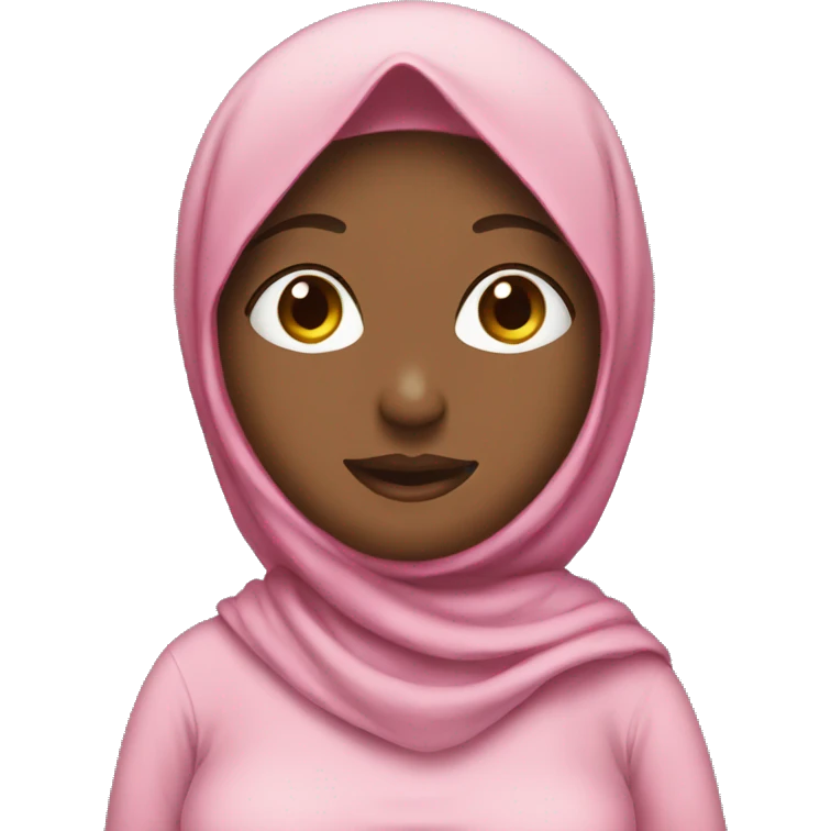 pregnant woman with hijab pink shirt emoji