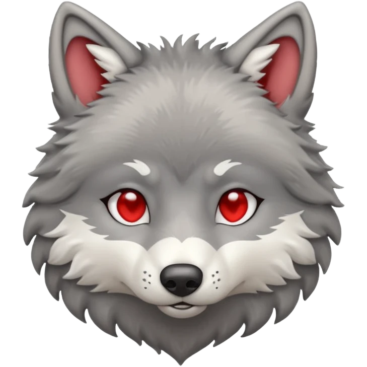wolf with a heart above its head emoji