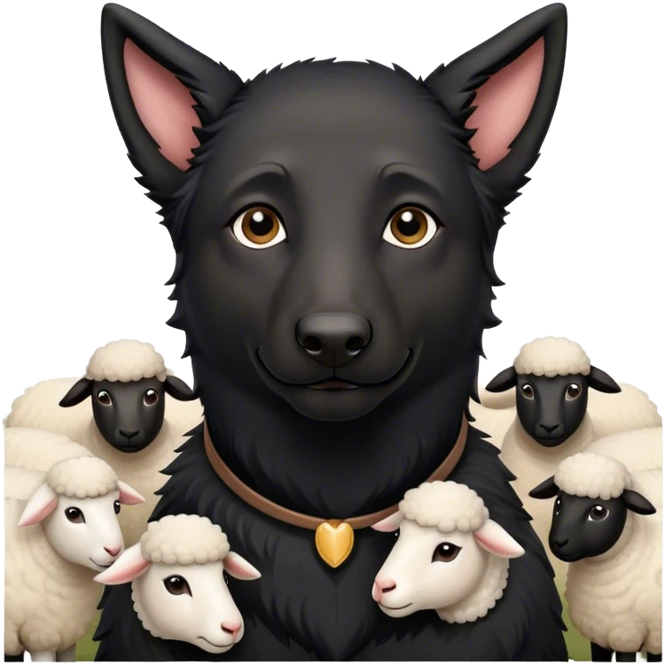 Black Shepherds with a flick of sheep emoji