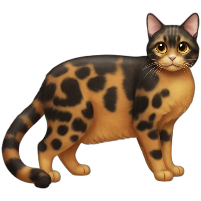 Tortoiseshell Cat Full Body emoji