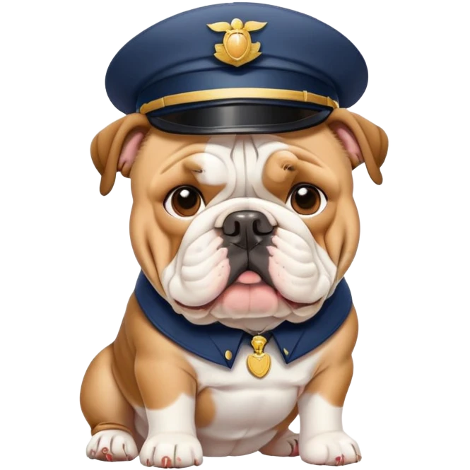 english bulldog with a postman emoji