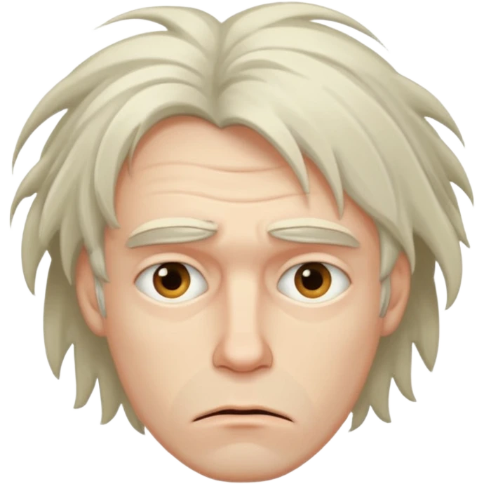 Weak man with disheveled hair emoji