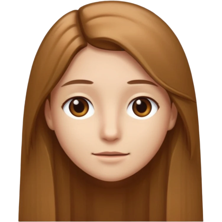 30 yr light brown hair long straight hair, brown eyes emoji