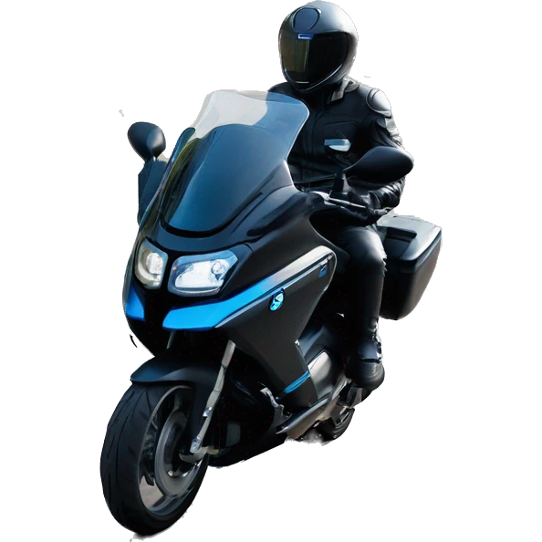 Blauer Elefant on BMW C650GT black emoji
