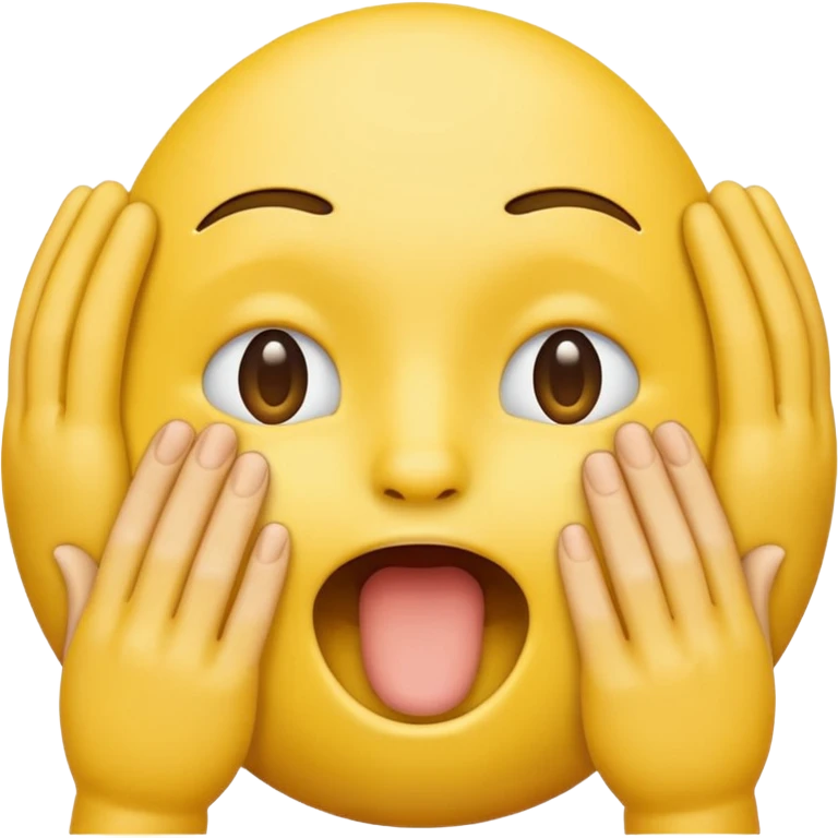 Yellow emoji head with hand around throat, no mouth open, Xs over eyes emoji