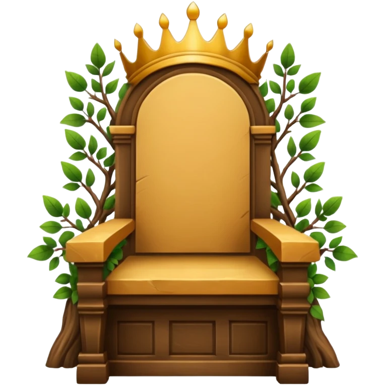 Throne with leaves and branches emoji