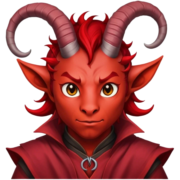 dnd male character tiefling and cloth emoji