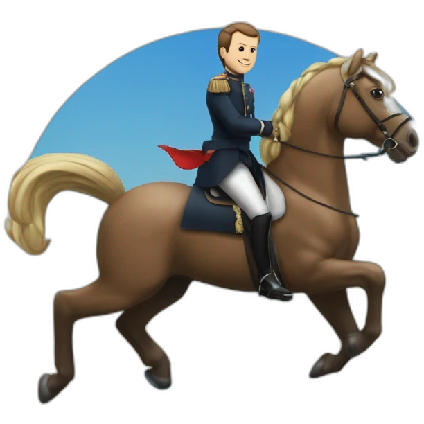 Macron sur un dauphin  emoji