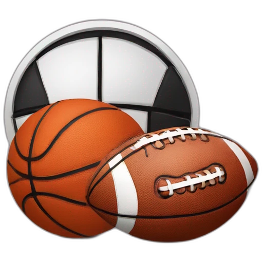 basketbal and football emoji