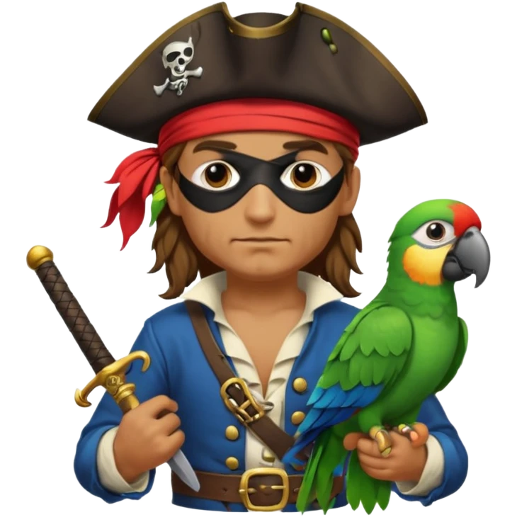pirate and parrot emoji