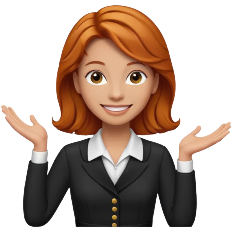 Ginger haired female conductor emoji emoji