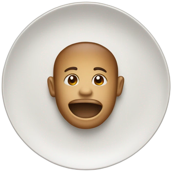 Adobo on a white plate emoji