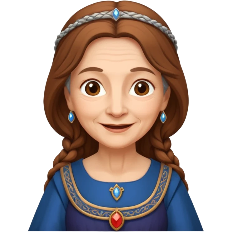 The kind and amiable grandmother in medieval fairy tales emoji