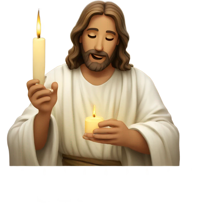 Jesus making candles emoji