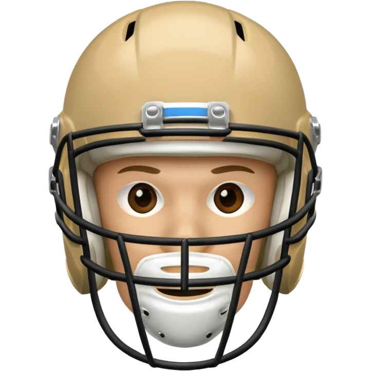 College football player helmet in light tan color  emoji