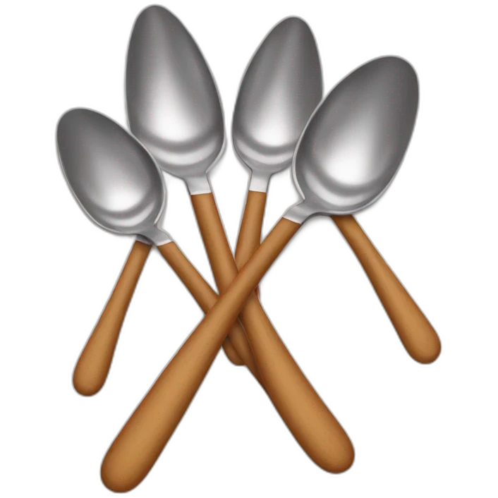 Triple spoon emoji