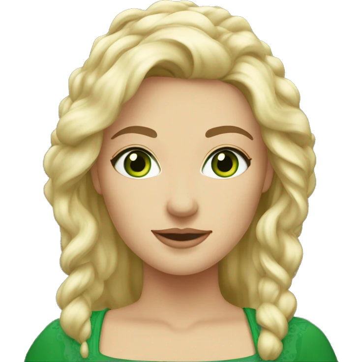 bulgarian blonde woman green eyes traditional top emoji