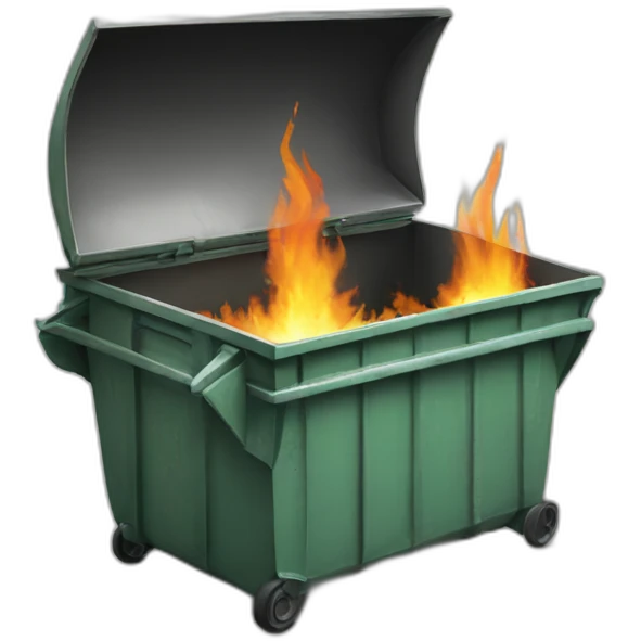 dumpster-fire emoji
