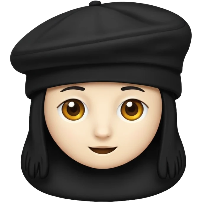 black color hat emoji