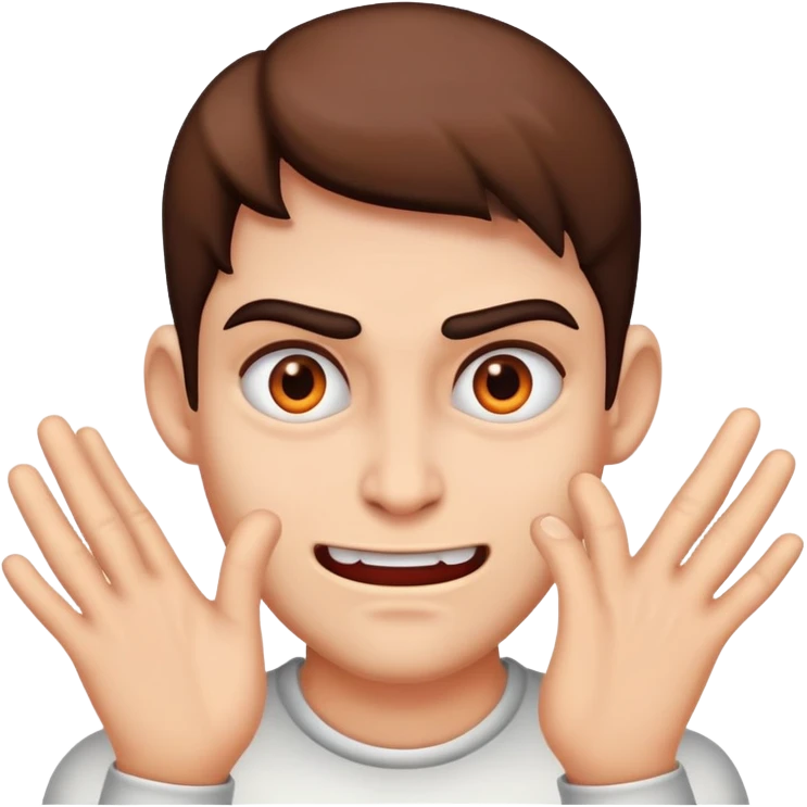 mischievous hands and evil face emoji  emoji