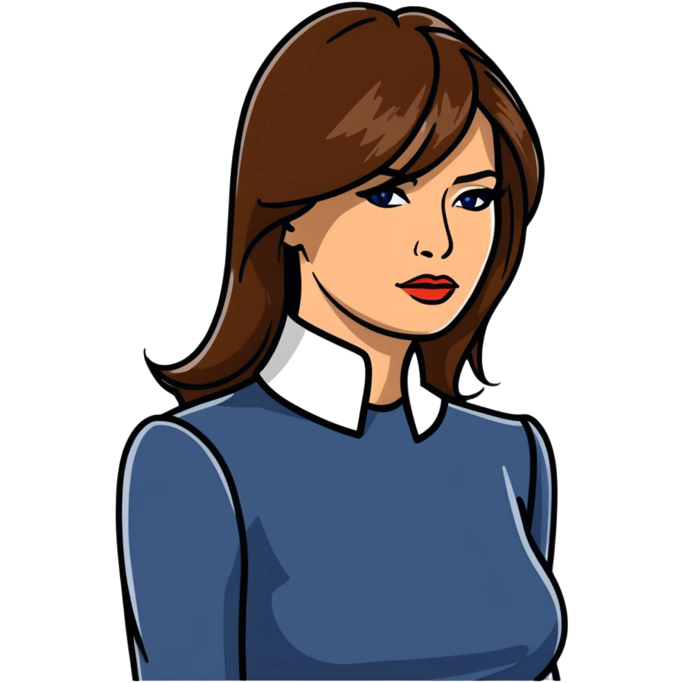 Melania Trump former model and First Lady with elegant appearance emoji