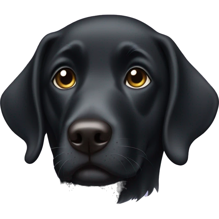 Curly black Labrador  emoji