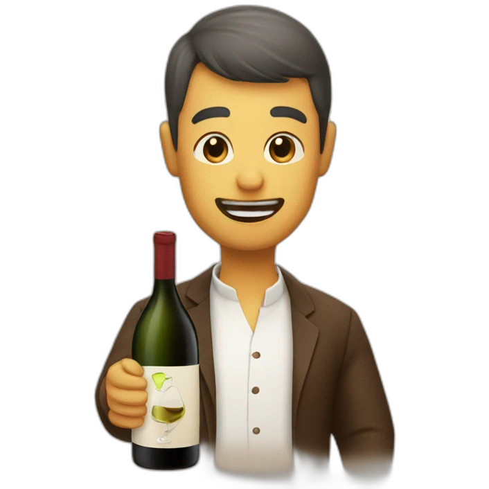 bebiendo vino emoji